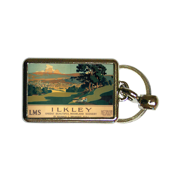 Ilkley, Beautiful Moorland - Metal Keyring