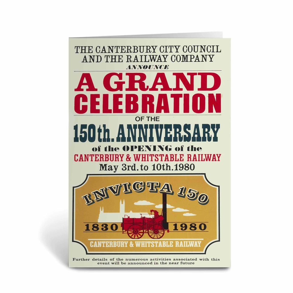 The 150th Anniversary of the Canterbury Railway Greeting Card