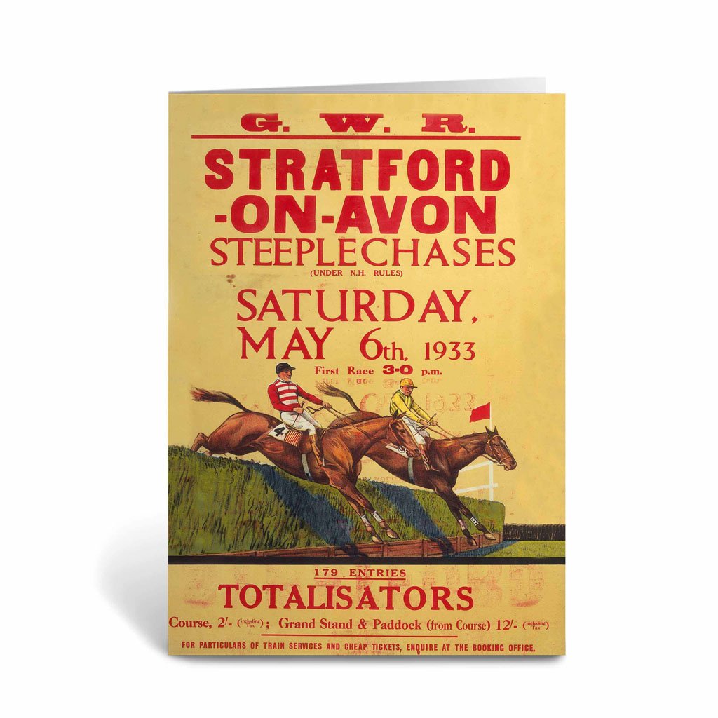 Stratford-upon-avon - Steeplechases Race 1933 Greeting Card