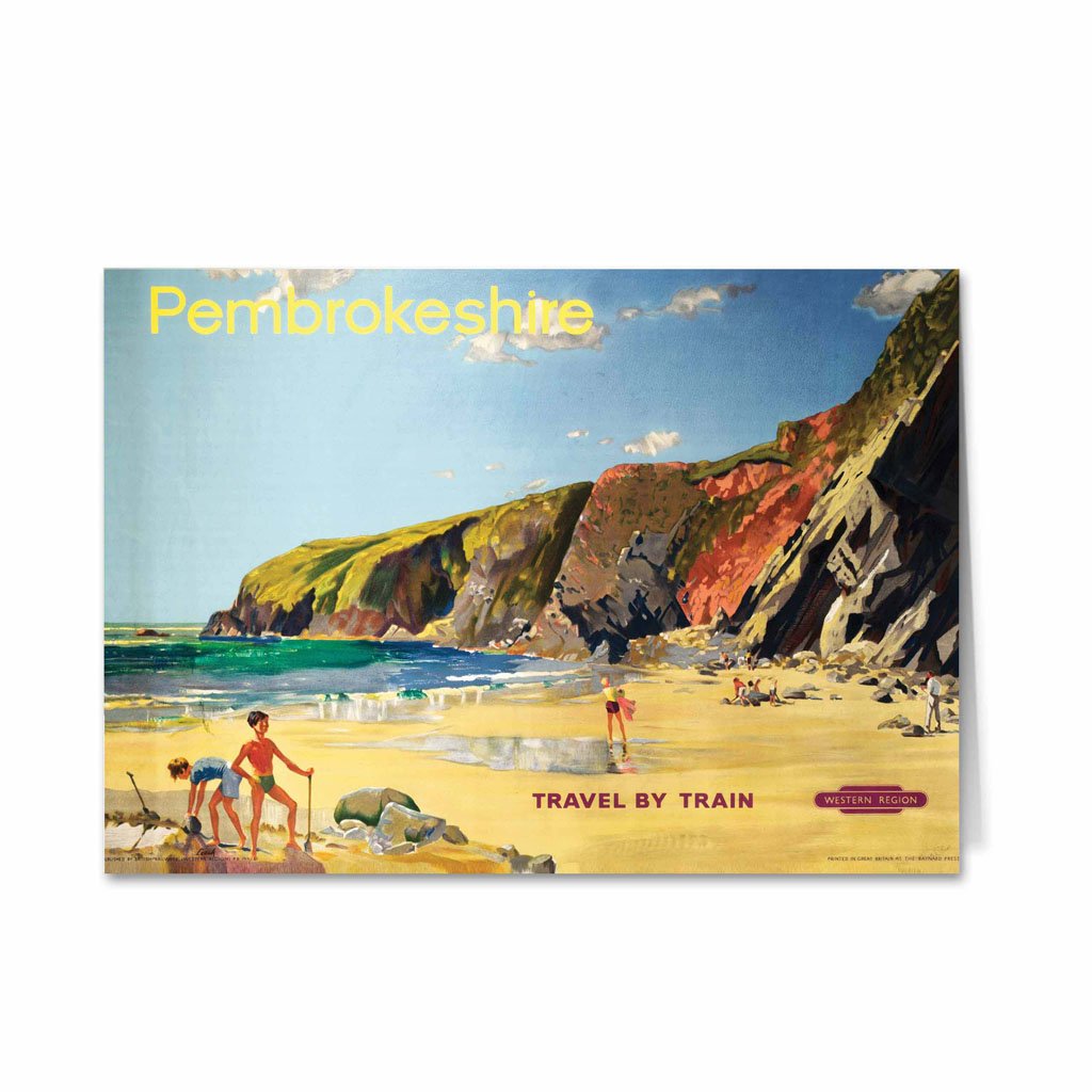 Pembrokeshire Travel by Train Greeting Card