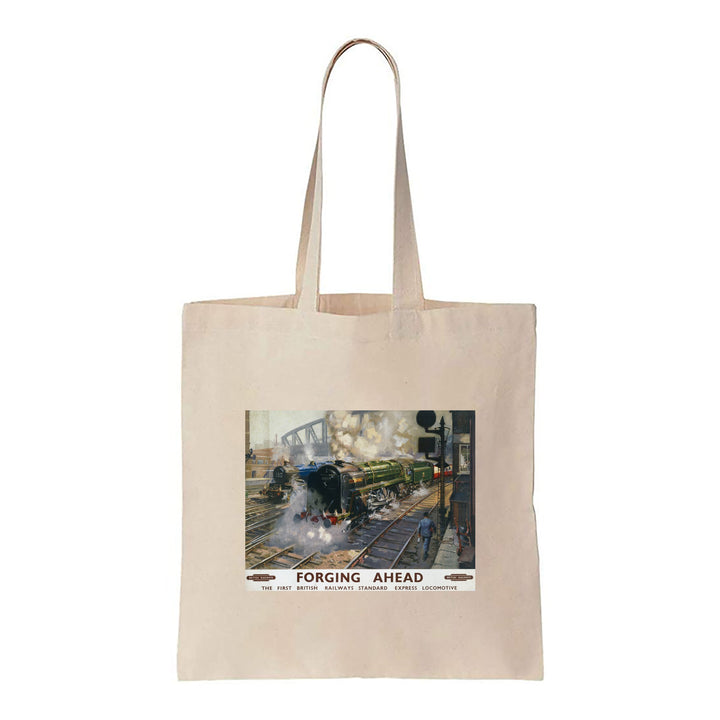 Forging Ahead - Express Locomotive - Canvas Tote Bag