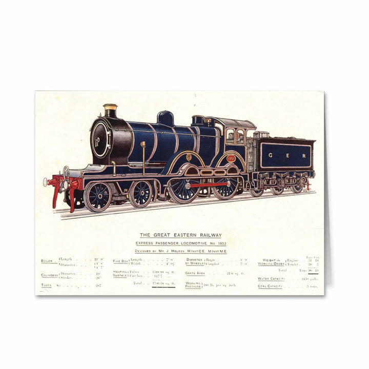 Express Passenger Locomotive, No.1853 - Great Eastern Railway Greeting Card