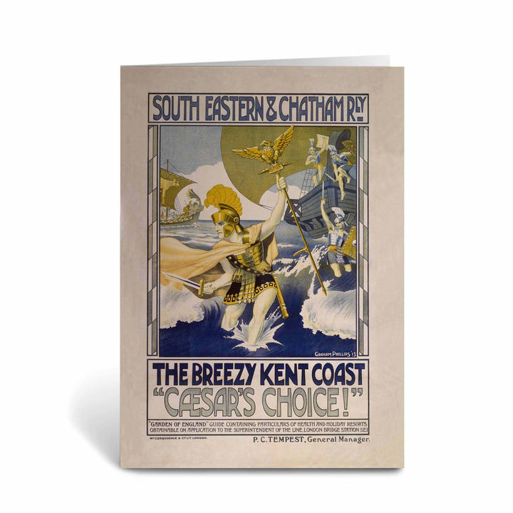 South Eastern and Chatham Railway - Brezzy Kent Coast Greeting Card