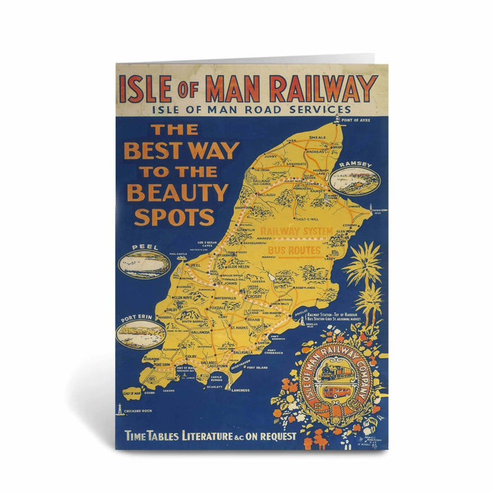 Isle Of Man Railway - The Best Way to the Beauty Spots Greeting Card