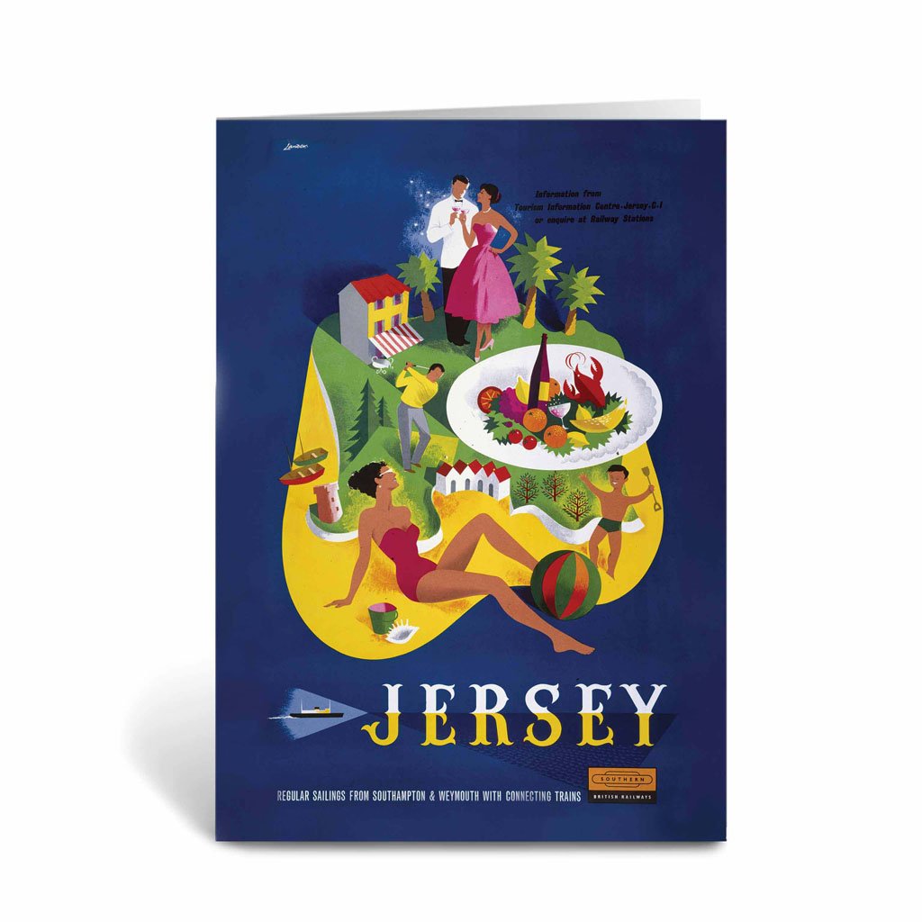 Jersey, from Southampton and Weymouth Greeting Card