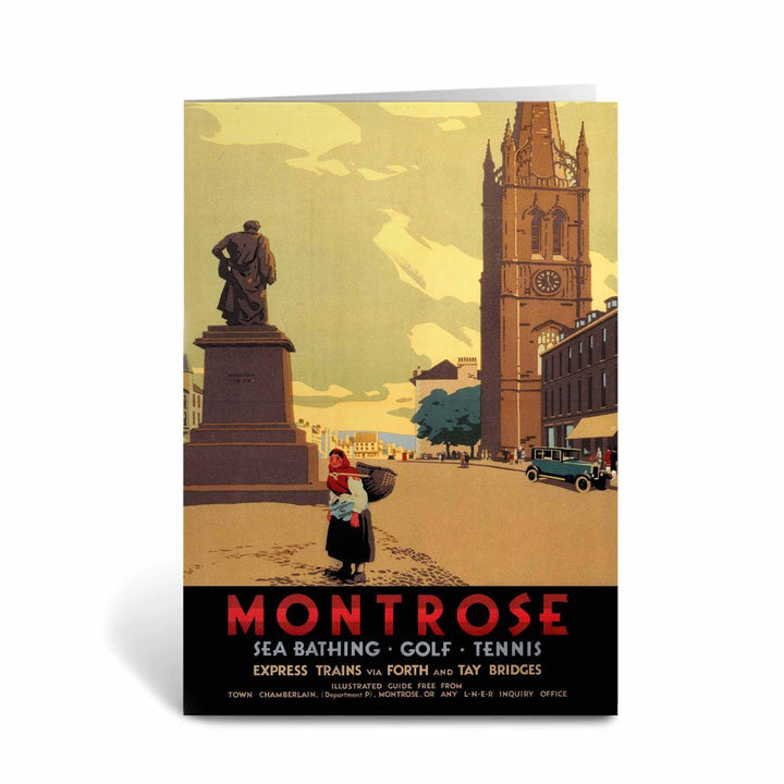 Montrose Bathing golf and tennis - LNER Poster Greeting Card