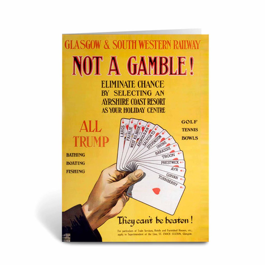 Not a Gamble - Ayrshire Coast Resort Greeting Card