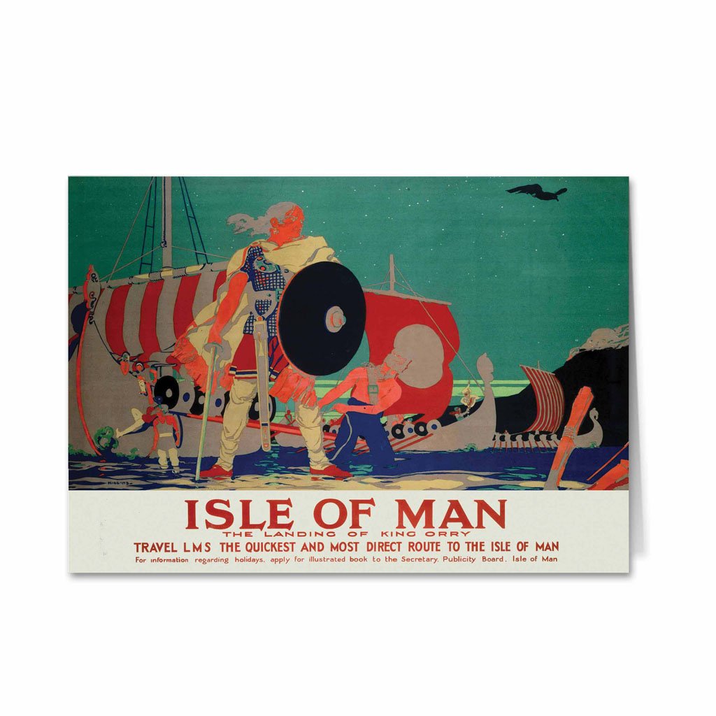 The Landing Of King Orry - Isle Of Man Greeting Card