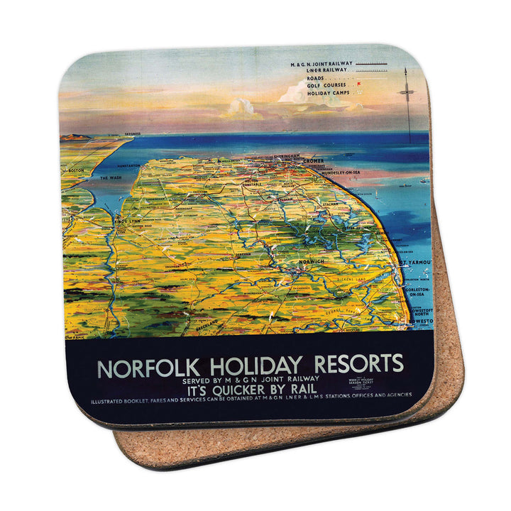 Norfolk Holiday Resorts Map Coaster