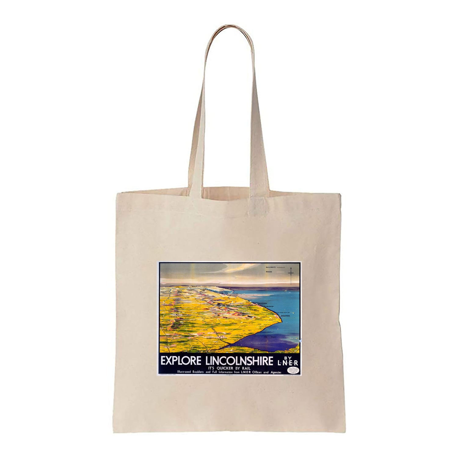 Explore Linconshire Map - Canvas Tote Bag