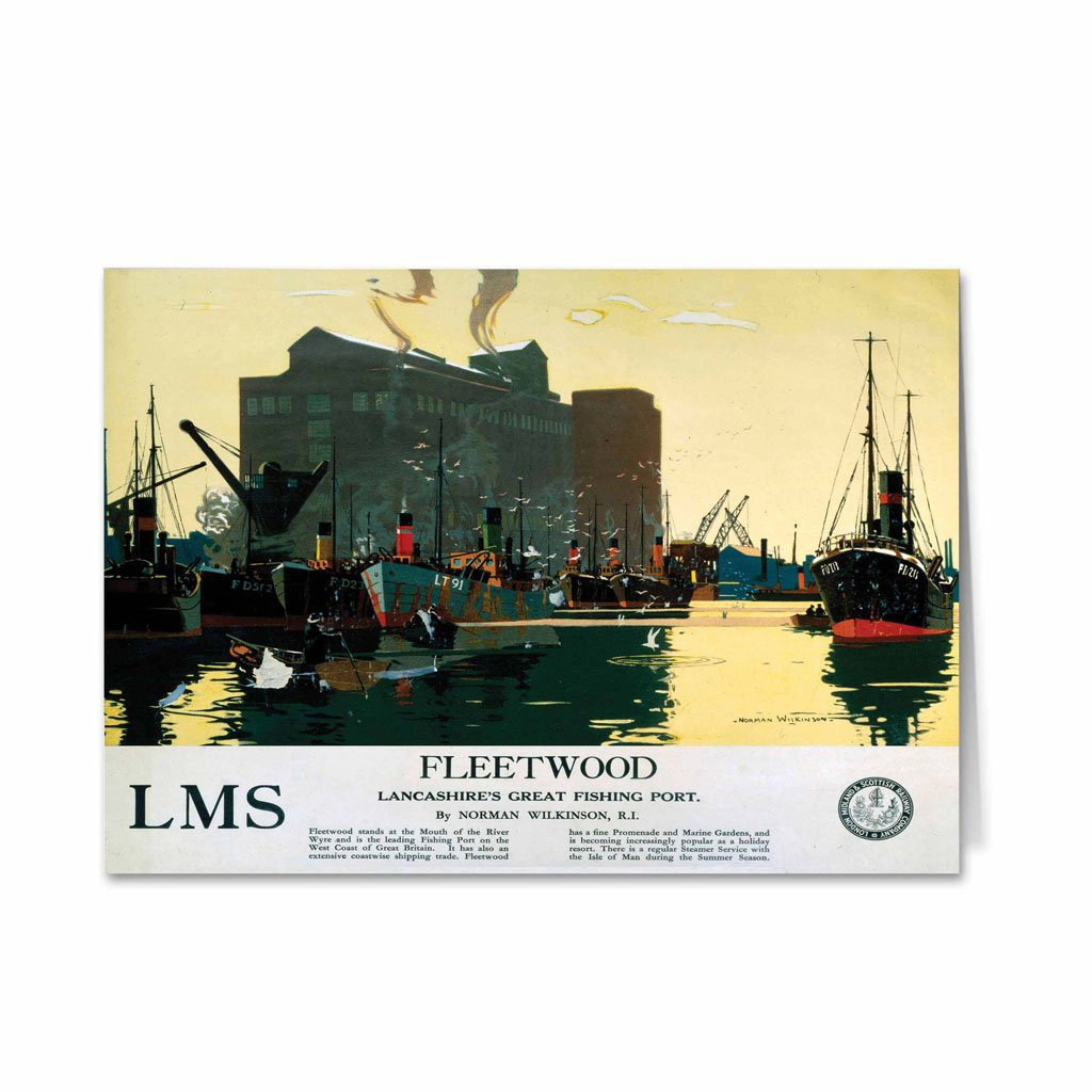 Lancashires Great Fishing Port - Fleetwood Greeting Card