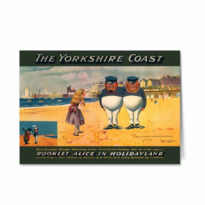 Alice in Holidayland - The Yorkshire coast Greeting Card