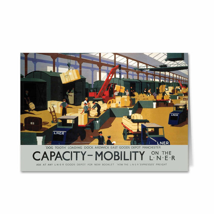 Capacity and Mobility - Dog tooth loading dock Greeting Card