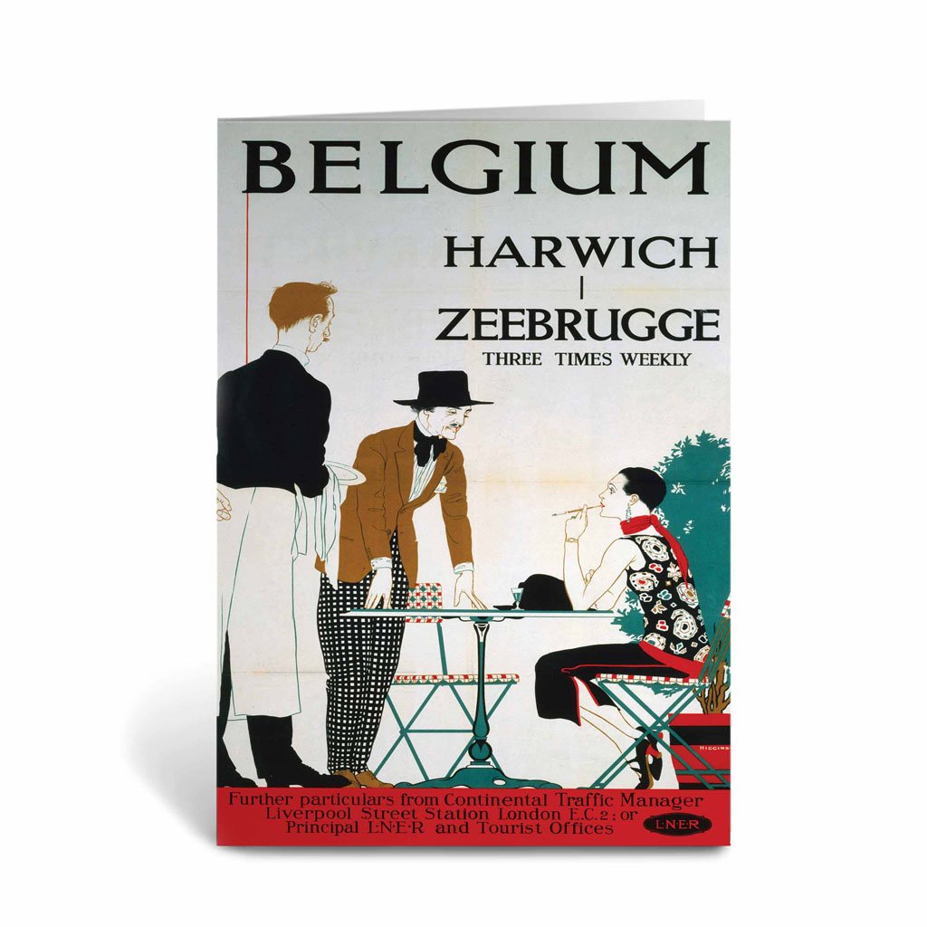 Belgium - Harwich to Zeebrugge restaurant Greeting Card