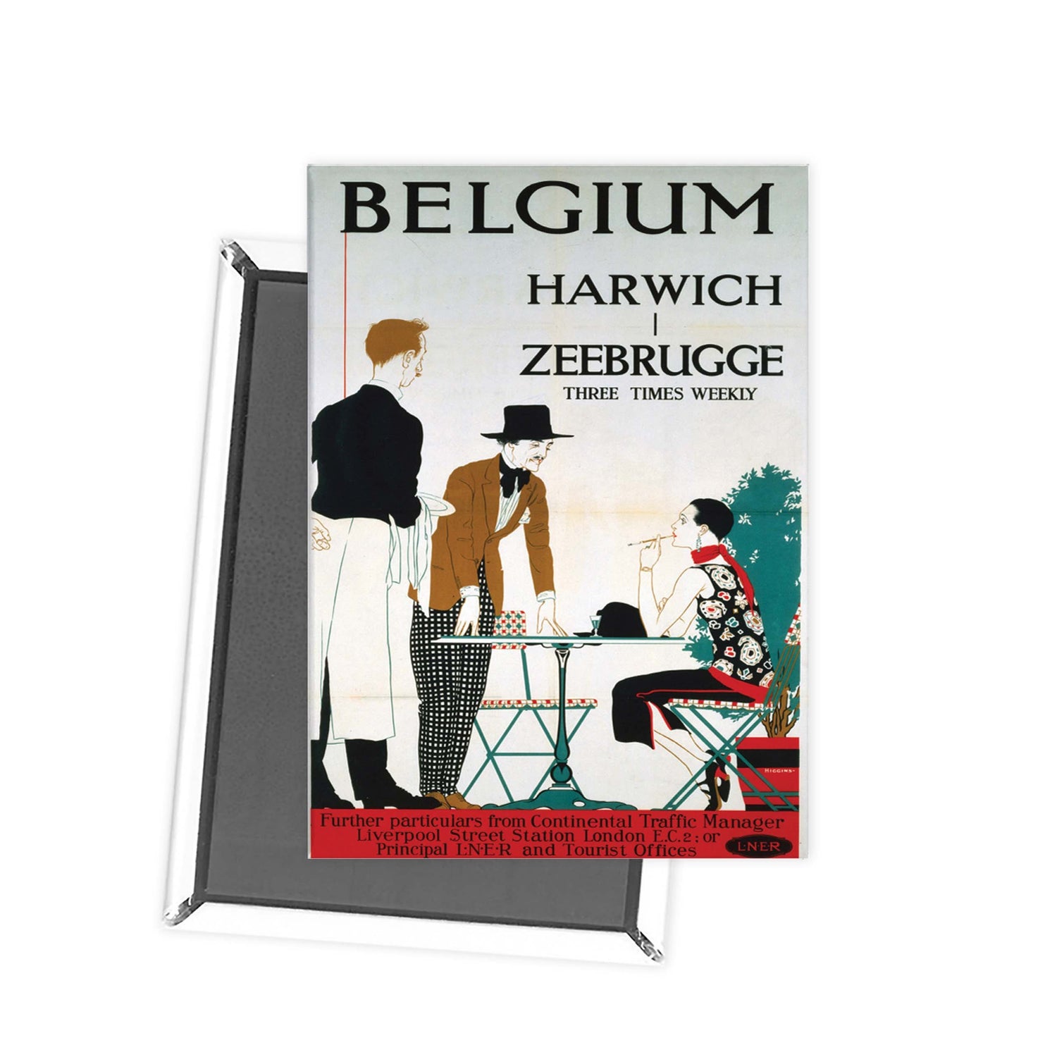 Belgium - Harwich to zeebrugge restaurant Fridge Magnet