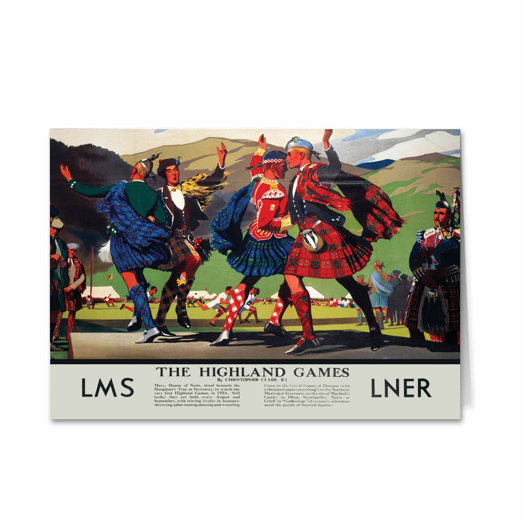 The Highland Games - LMS and LNER Greeting Card