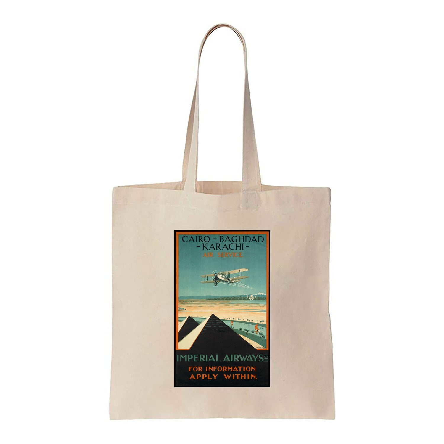 Imperial Airways - Cairo Baghdad Karachi Air service - Canvas Tote Bag