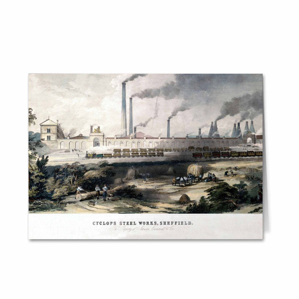 Cyclops Steel works Sheffield Greeting Card