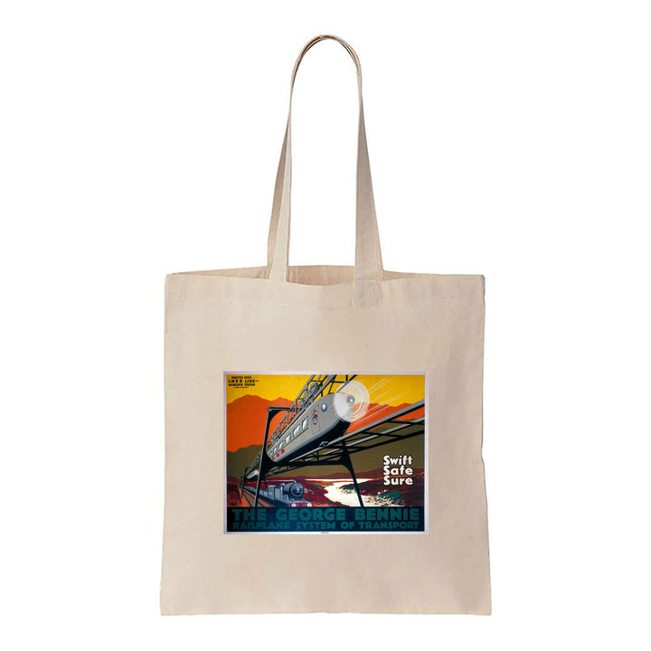 George bennie Railplane System - Swift safe and sure - Canvas Tote Bag