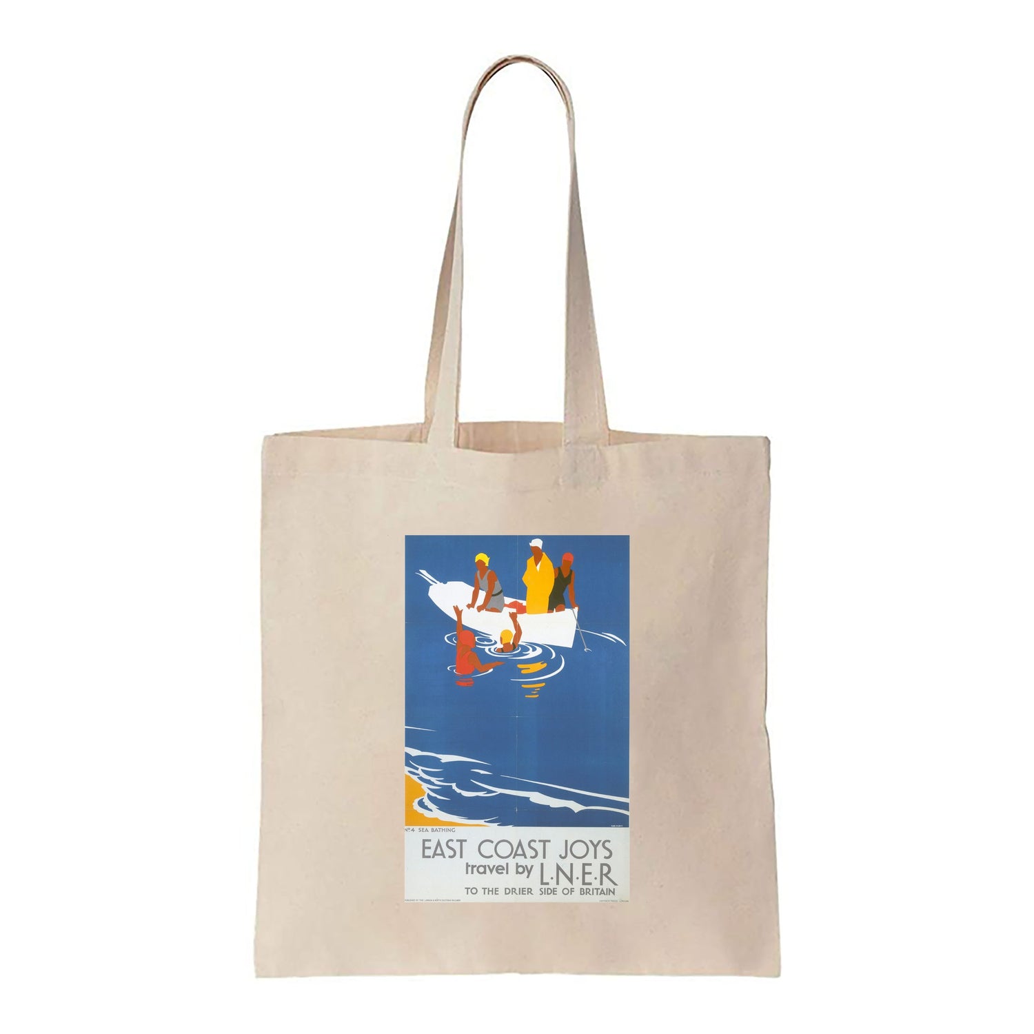 East Coast Joys No 4 Sea Bathing LNER - Canvas Tote Bag