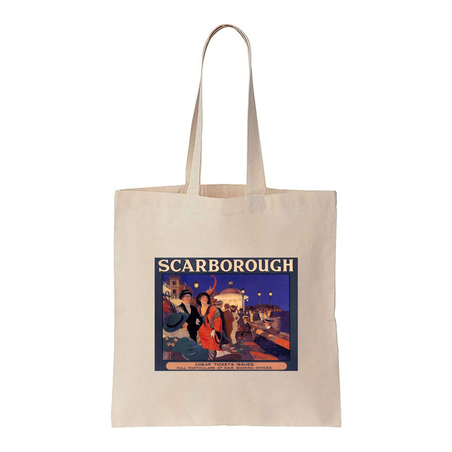 Scarborough - Nightlife at the seafront - Canvas Tote Bag