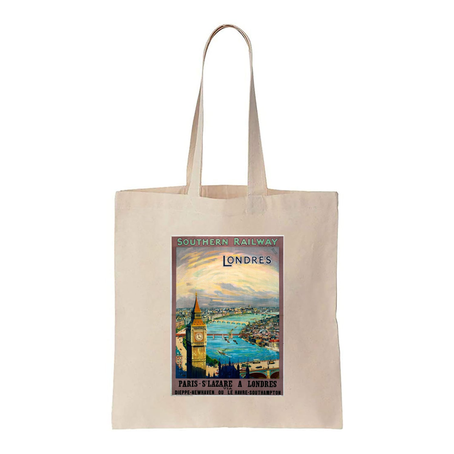 Southern Rail - Londres to Paris St Lazare - Canvas Tote Bag