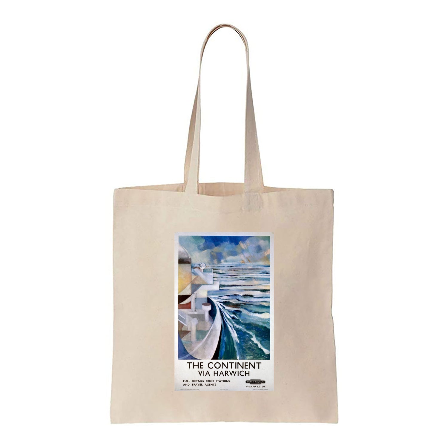 The Continent - Via Harwich British Railways - Canvas Tote Bag