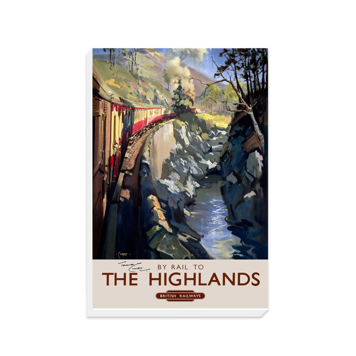 By Rail to the Highlands - British railways train painting - Canvas