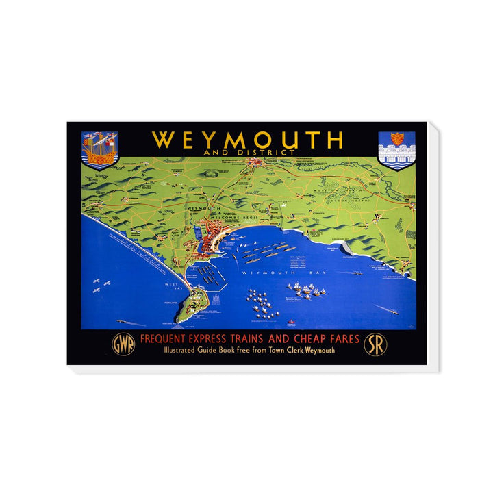 Weymouth and district map - Canvas