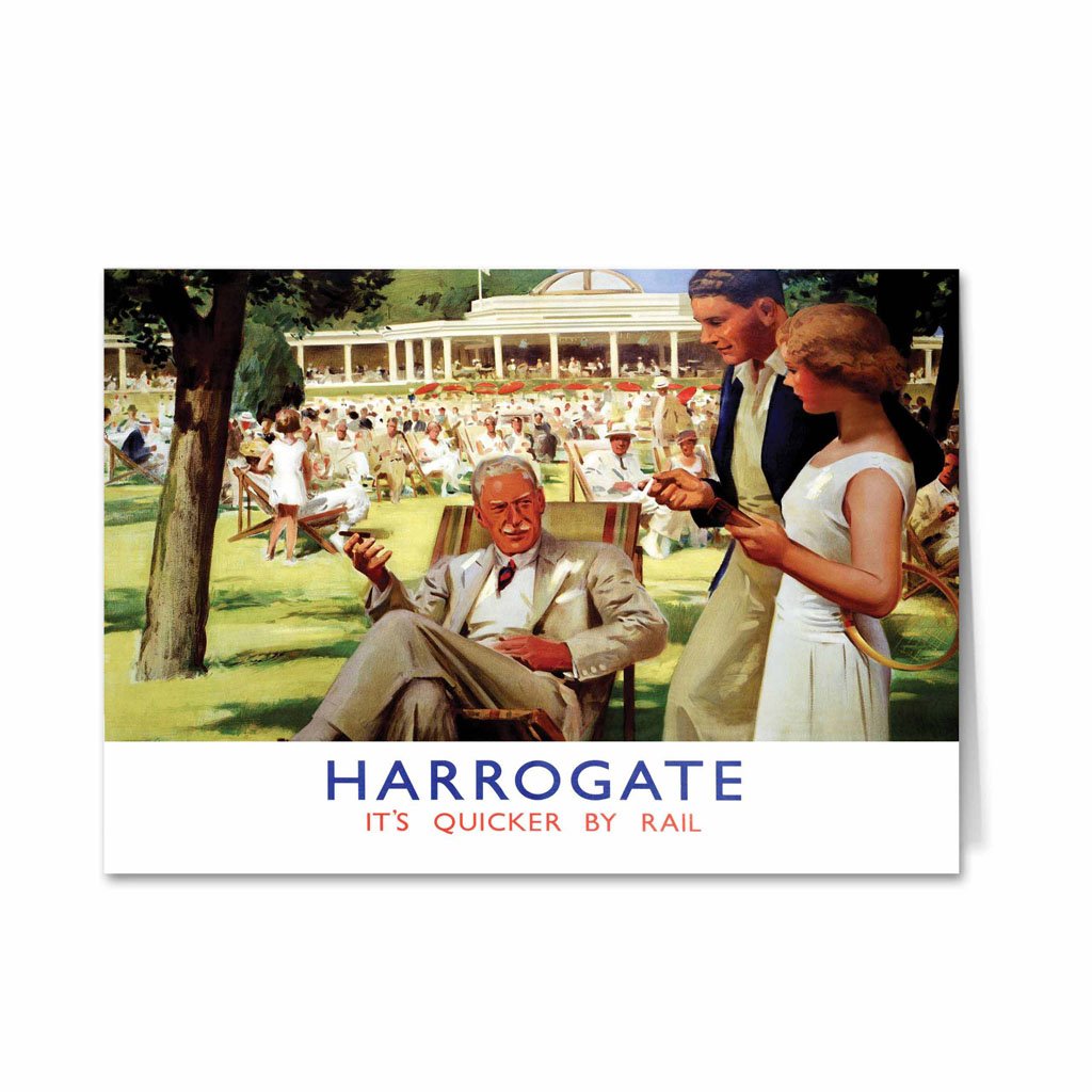 Harrogate - Quicker By Rail Greeting Card