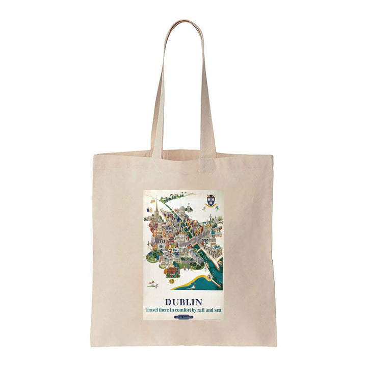 Dublin - In Comfort by rail and sea - Canvas Tote Bag