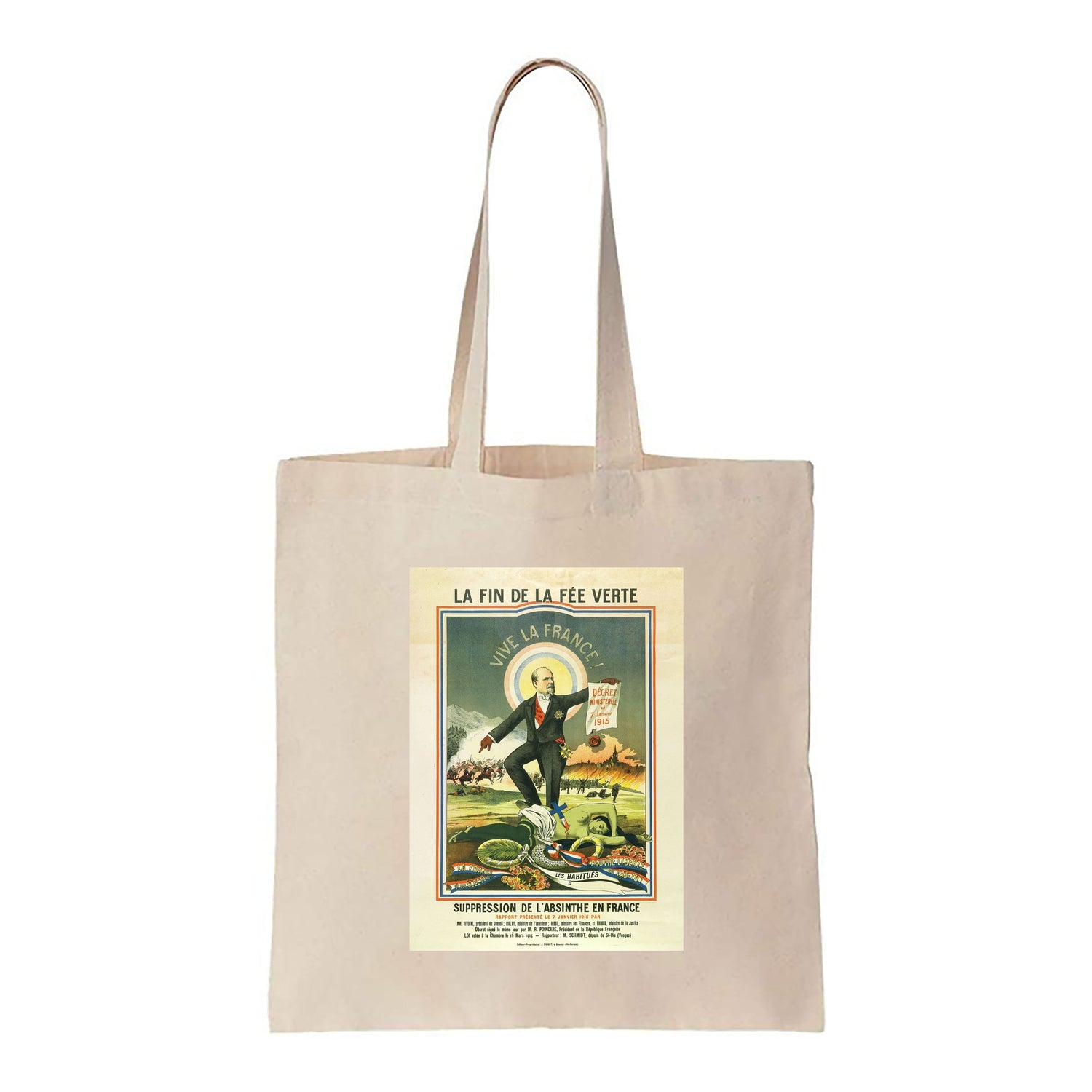 La Fin De La Fee Verte - Suppression De L'Absinthe En France - Canvas Tote Bag