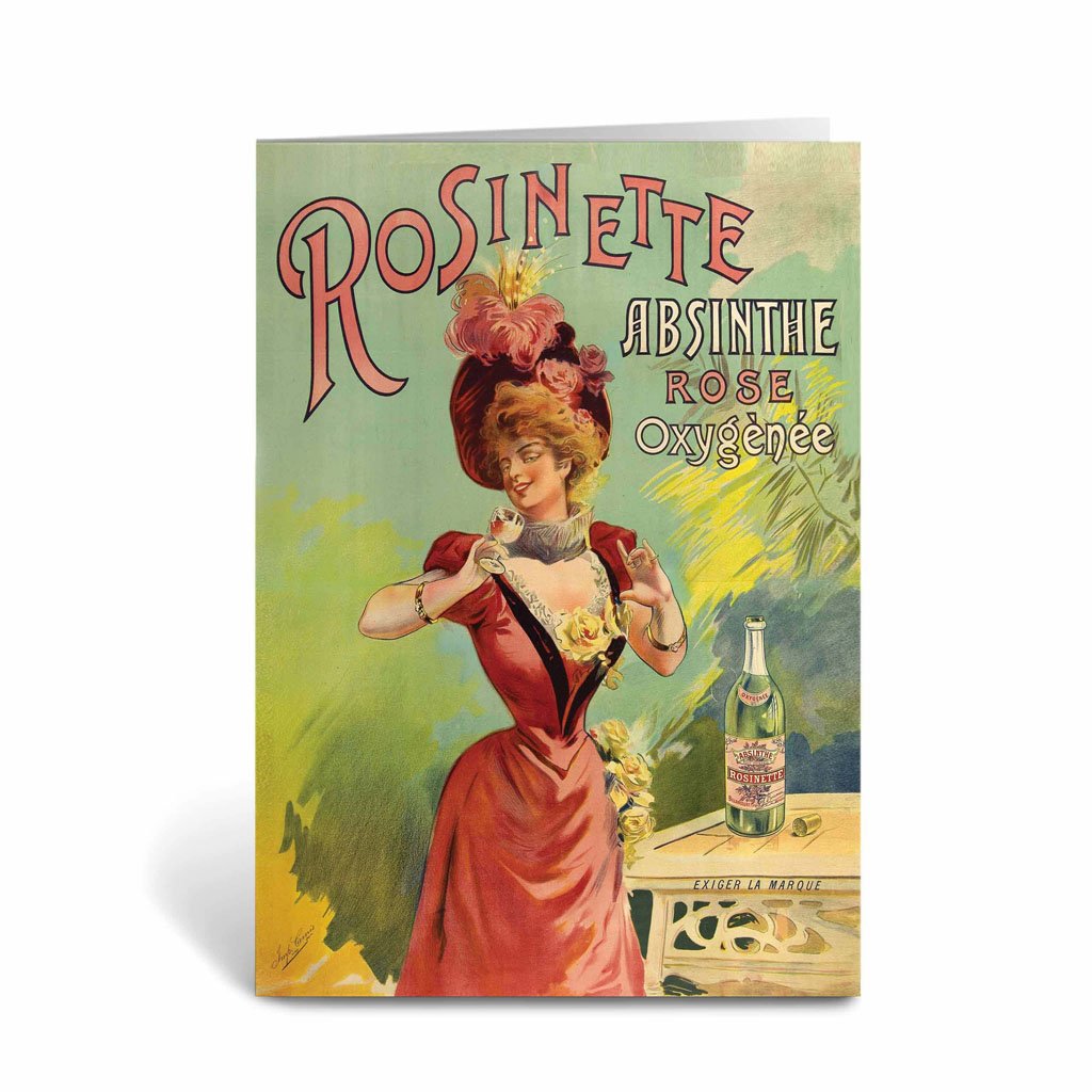 Rosinette, Absinthe Rose Oxygene Greeting Card