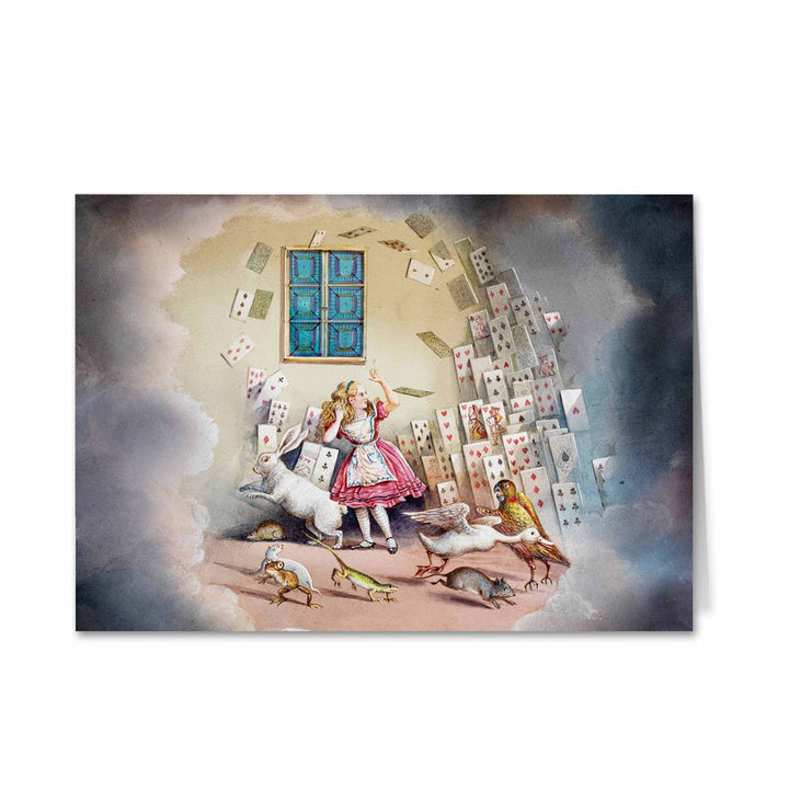 Alice in Wonderland - Cards Falling Greeting Card