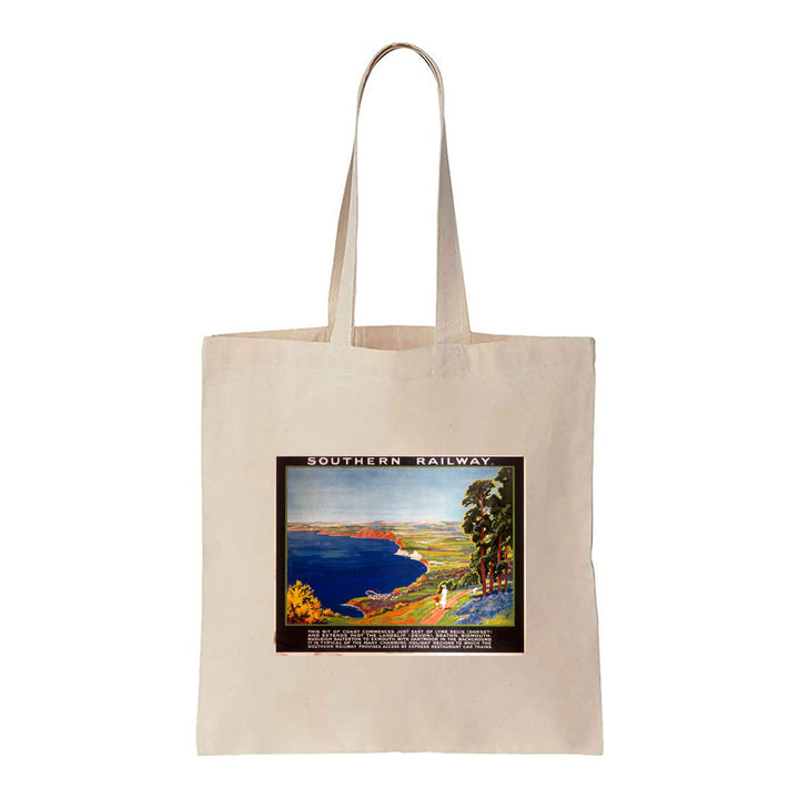 Coastline view - Southern Railway Dorset to Exmouth - Canvas Tote Bag