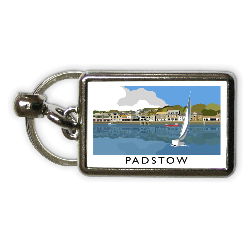 Padstow, Cornwall Metal Keyring