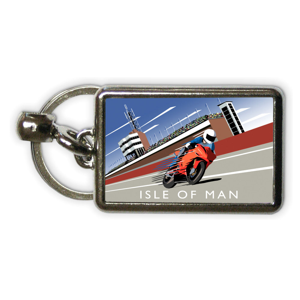 Isle of Man Metal Keyring