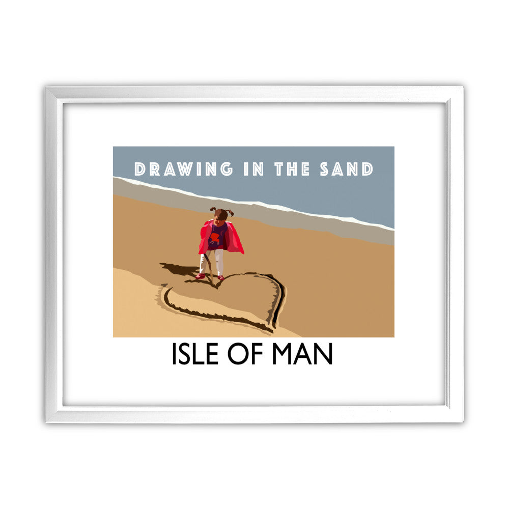 Drawing In The Sand, Isle of Man - Art Print