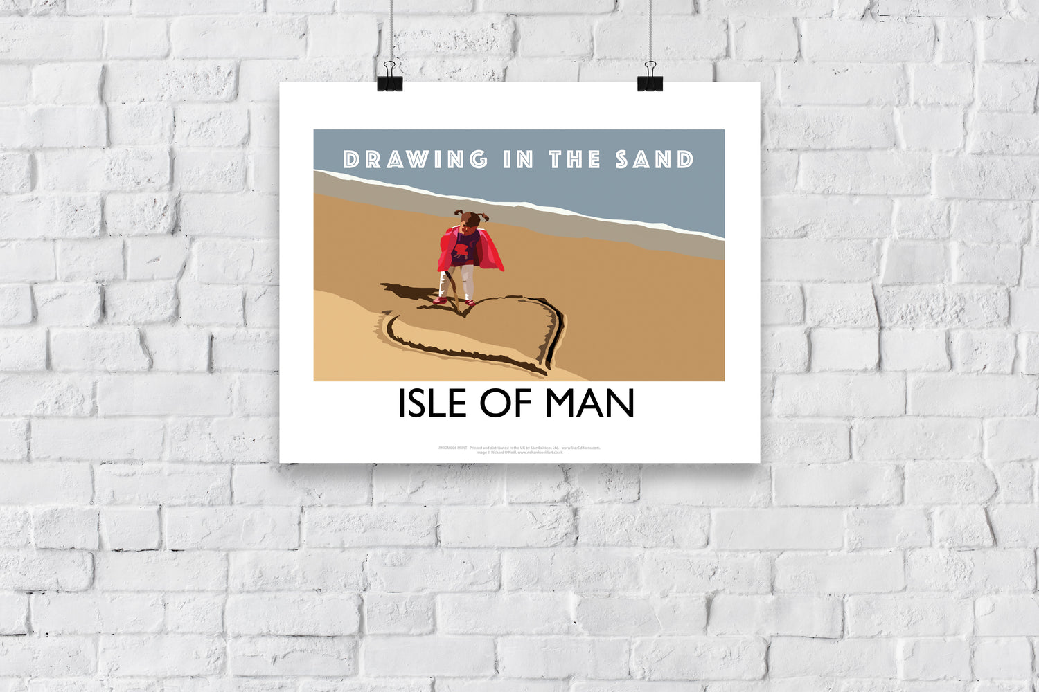 Drawing In The Sand, Isle of Man - Art Print