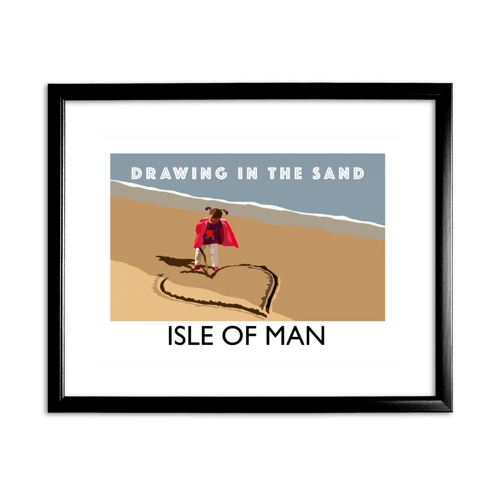 Drawing In The Sand, Isle of Man - Art Print