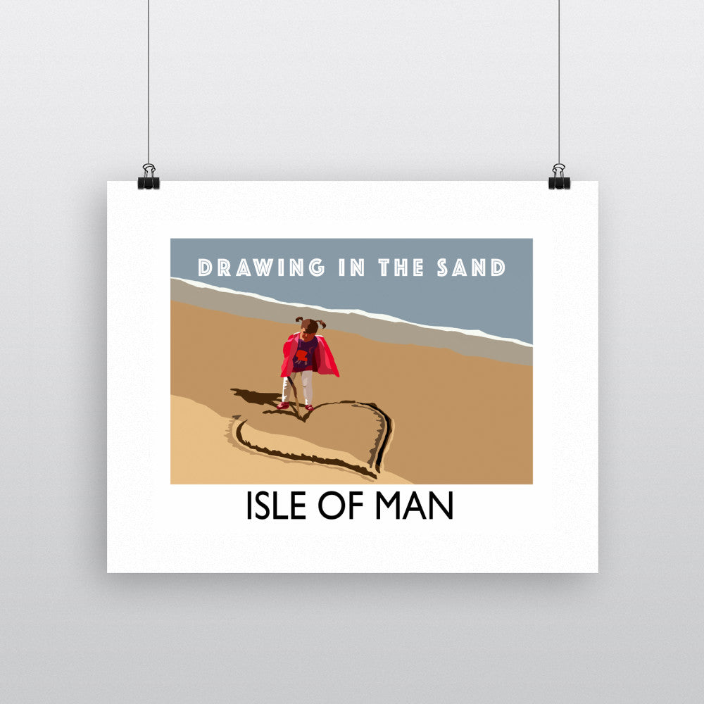 Drawing In The Sand, Isle of Man - Art Print