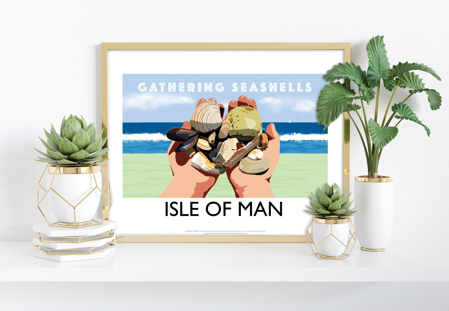 Gathering Seashells, Isle of Man - Art Print