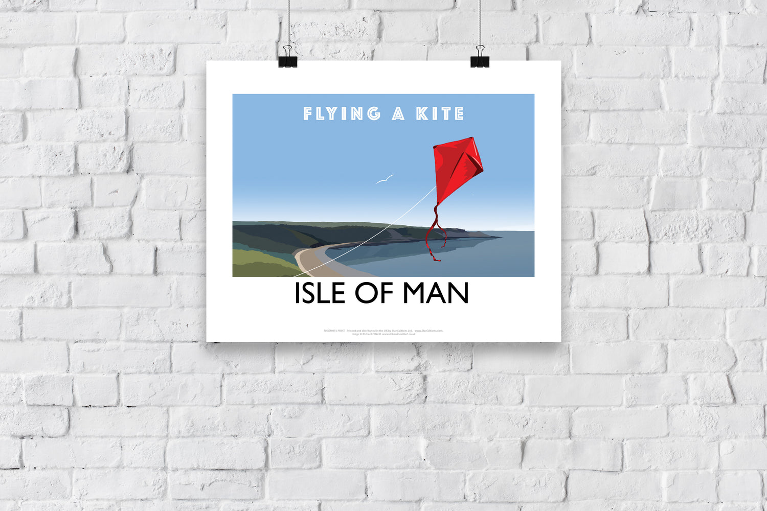 Flying A Kite, Isle of Man - Art Print