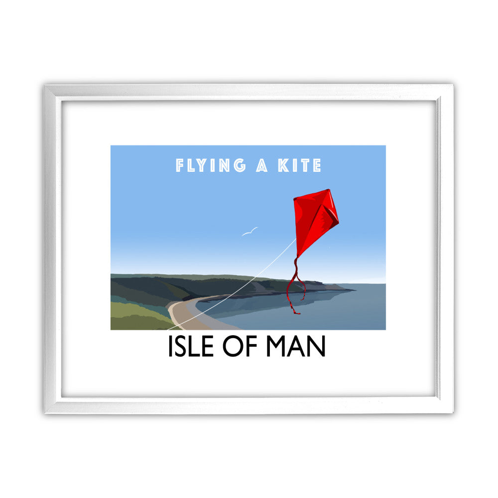 Flying A Kite, Isle of Man - Art Print