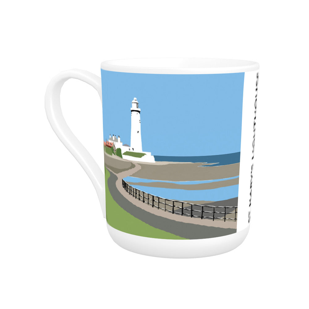 St Mary's Lighthouse, Whitley Bay Bone China Mug