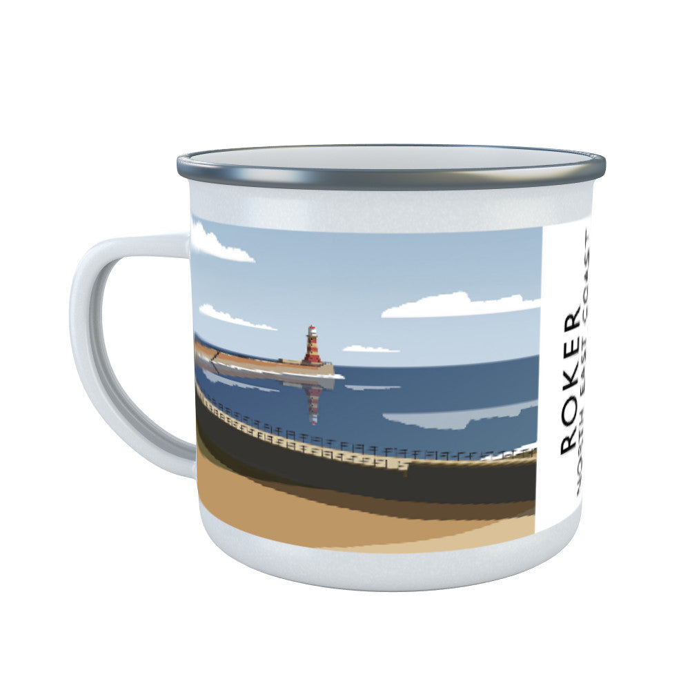 Roker, North East Coast Enamel Mug