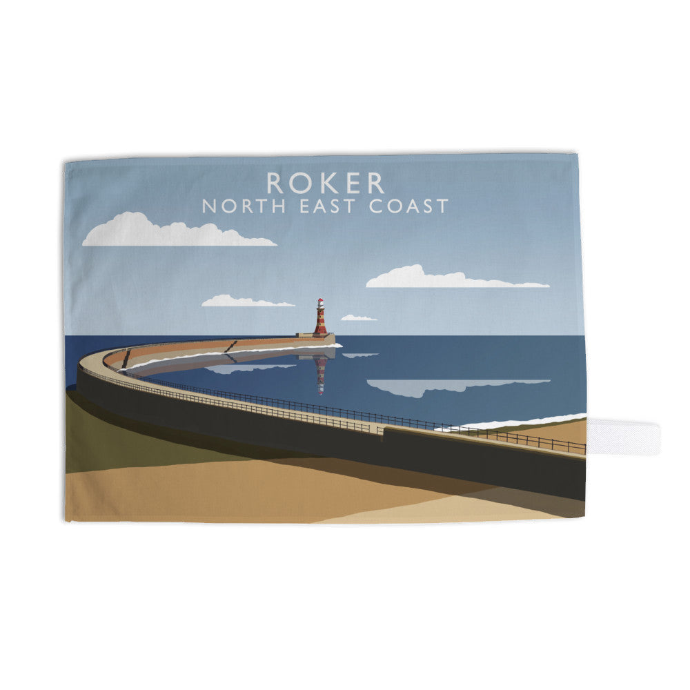 Roker, North East Coast Tea Towel