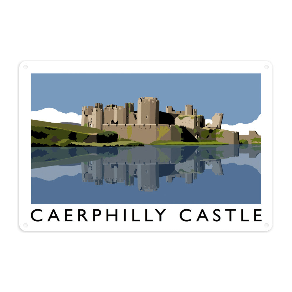 Caerphilly Castle, Wales Metal Sign