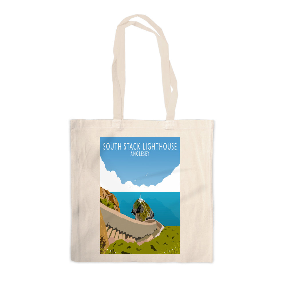 South Stack Lighthouse, Anglesey, Wales Canvas Tote Bag