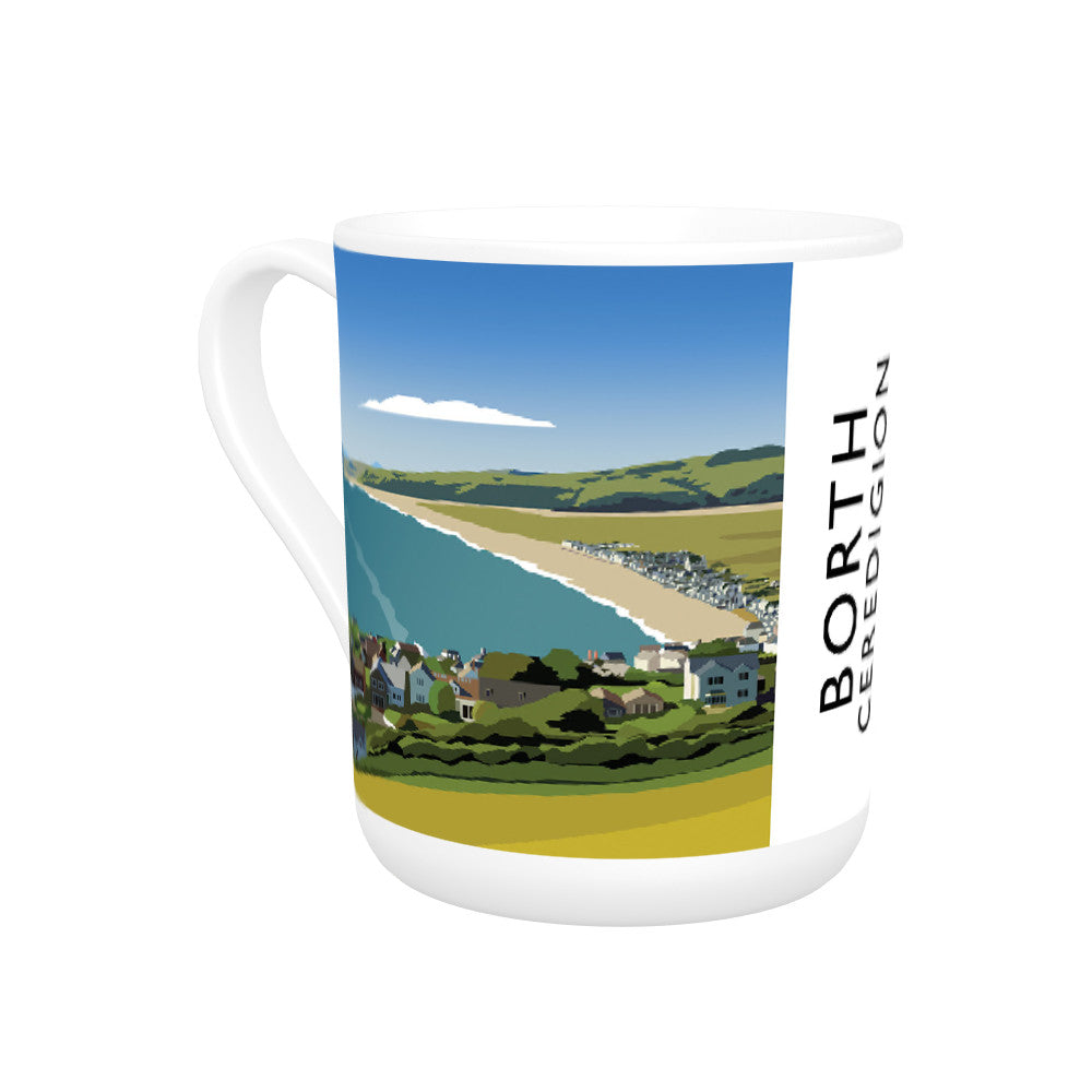 Borth, Ceredigion, Wales Bone China Mug